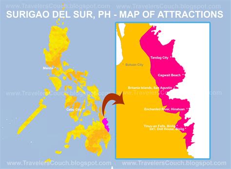 surigao del sur capital|Surigao del Sur Map .